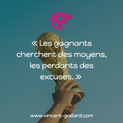 Vignette de "les gagnants cherchent des moyens, les perdants des excuses !"